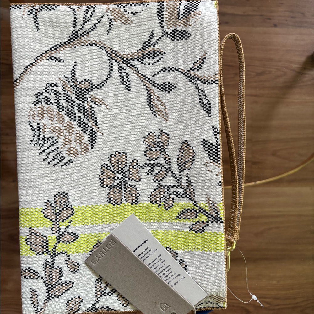 NWT Rothy’s Floral Pattern Clutch with Wrist Strap